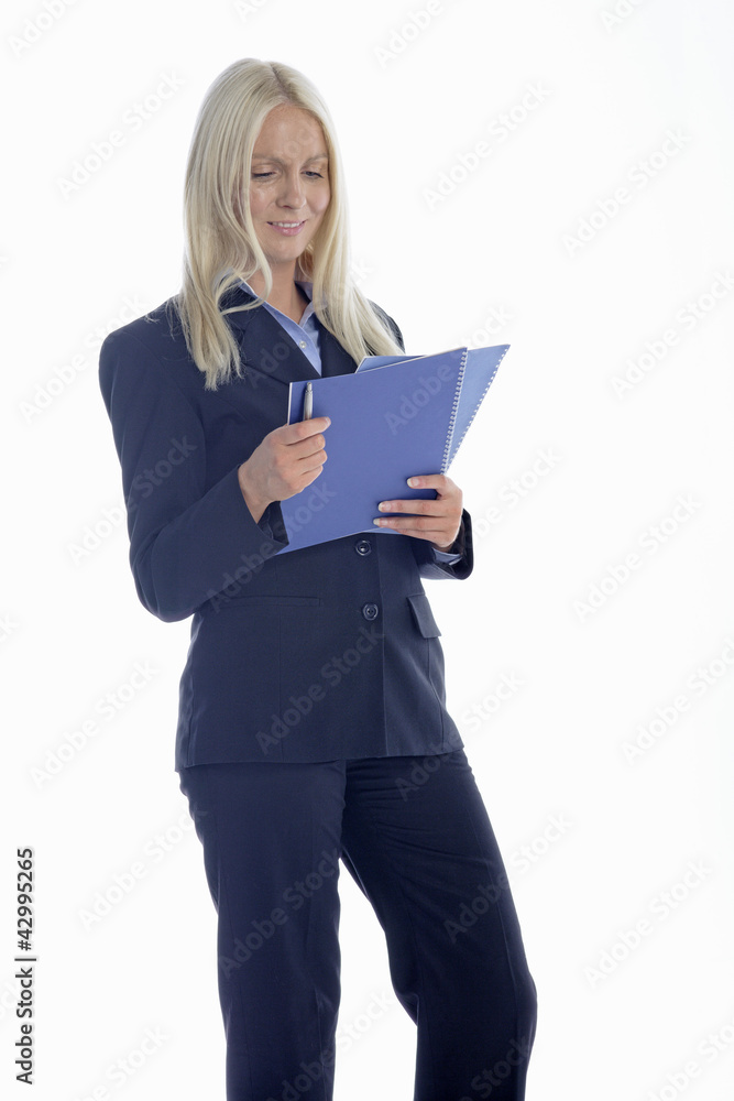 Young professional holding folders Young professional holding folders