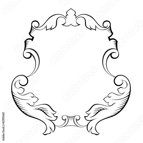 baroque  architectural ornamental decorative frame