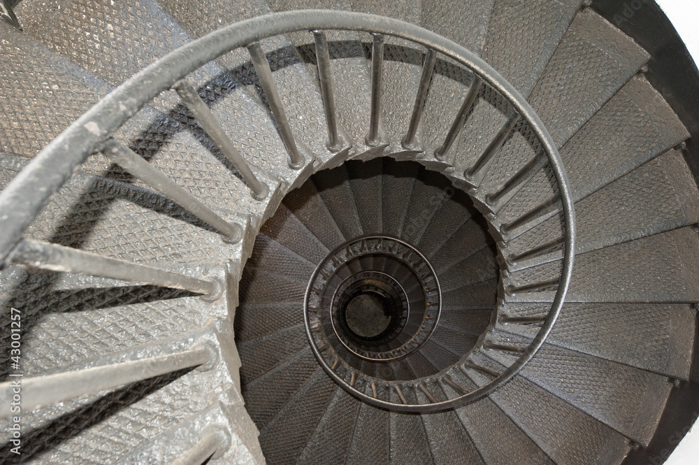 Fototapeta premium Spiral staircase to infinity