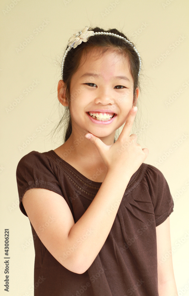 Closeup portrait of cute asian girl Closeup portrait of cute asian girl