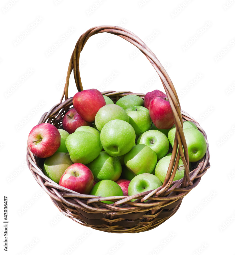 Basket of fresh ripe apples Basket of fresh ripe apples
