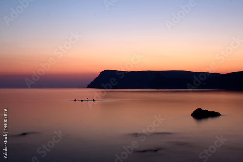 Mountains of the Black sea on Sunrise
