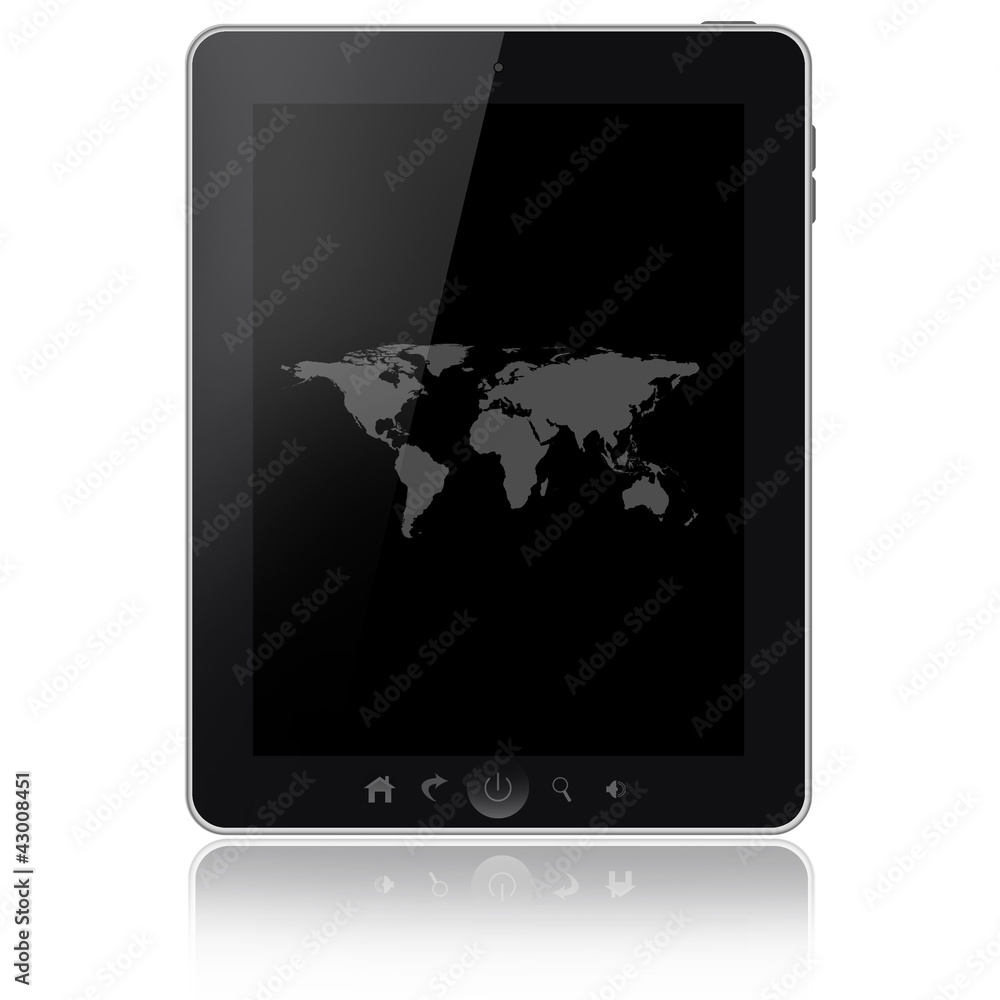 Tablet pc isolated on white background Tablet pc isolated on white background