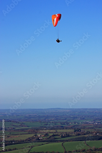 paraglider over Devon
