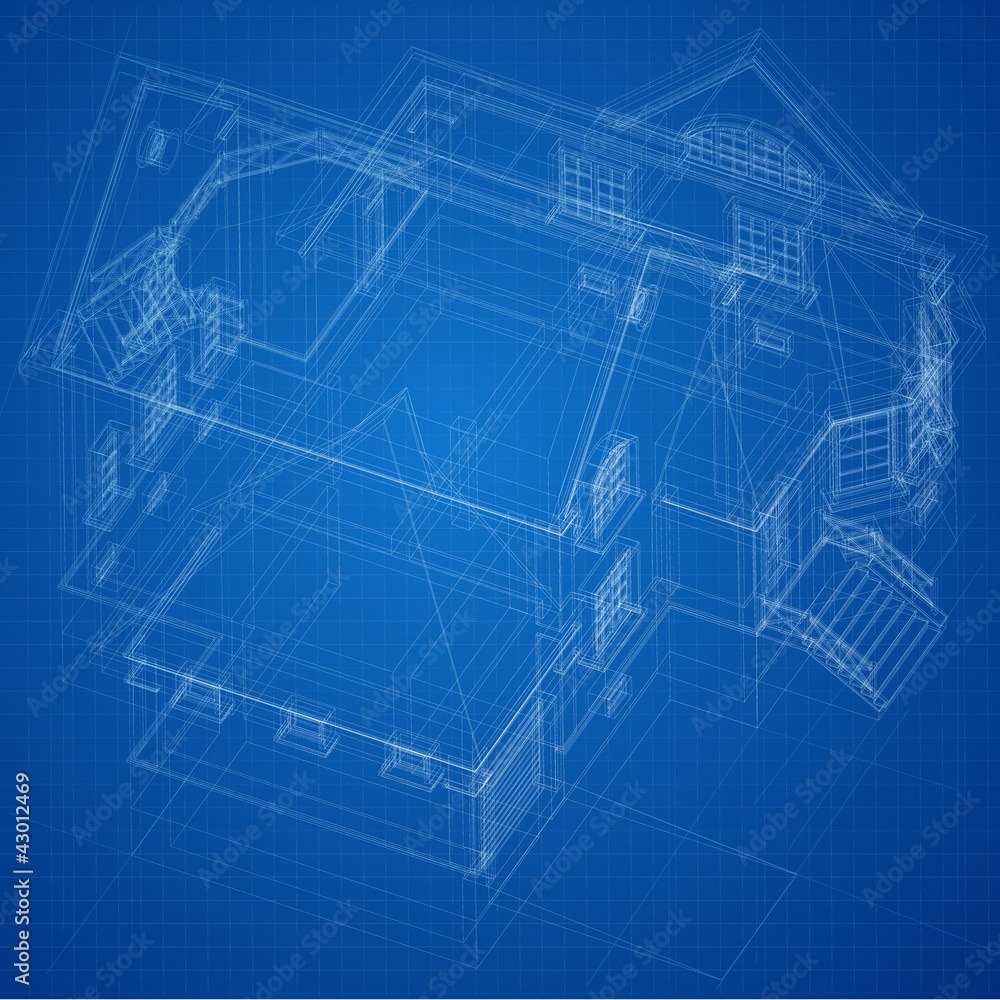 Urban Blueprint (vector). Architectural background