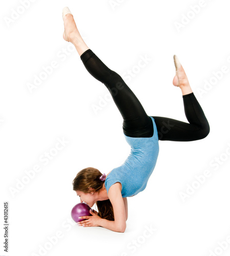 girl gymnast with a ball