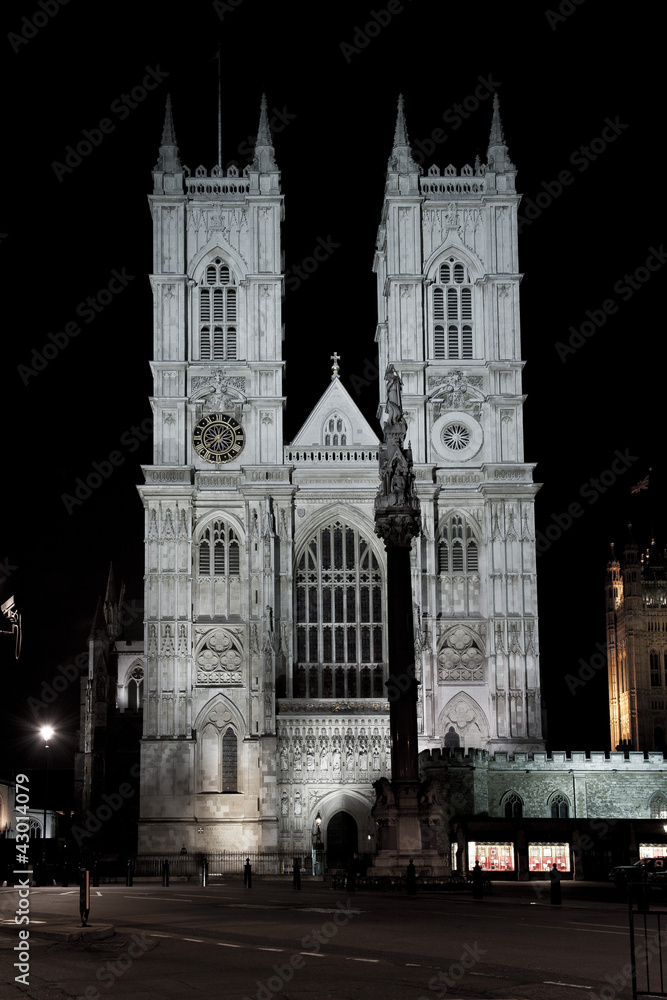 Fototapeta premium westminster abbey di notte