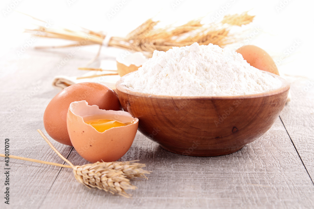 flour and egg flour and egg