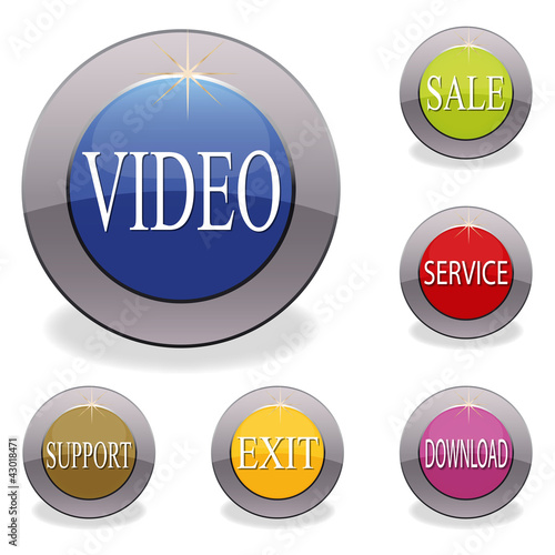set of buttons