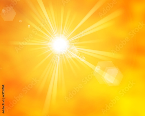Sommer Sonne Sonnenschein mit lens flare