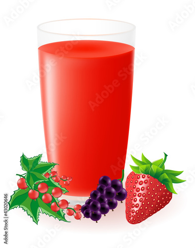 berry juice vector illustration