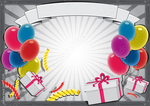 birthday background with baloons