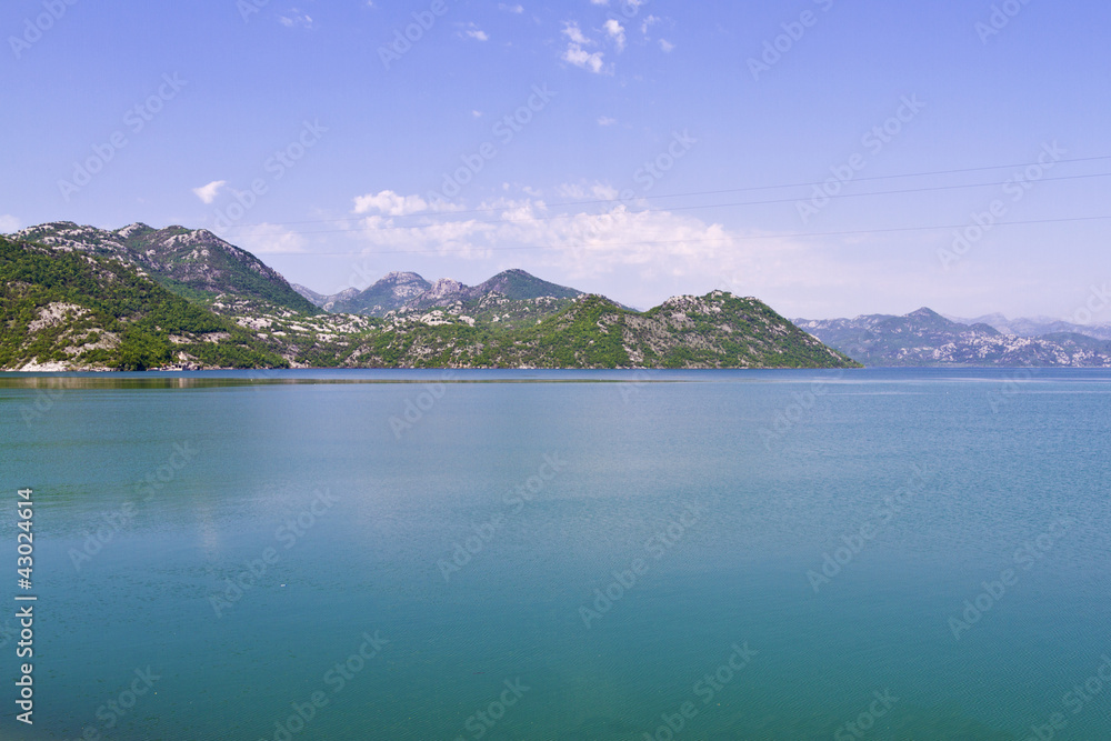Beautiful Skadar Lake on border of Montenegro and Albania