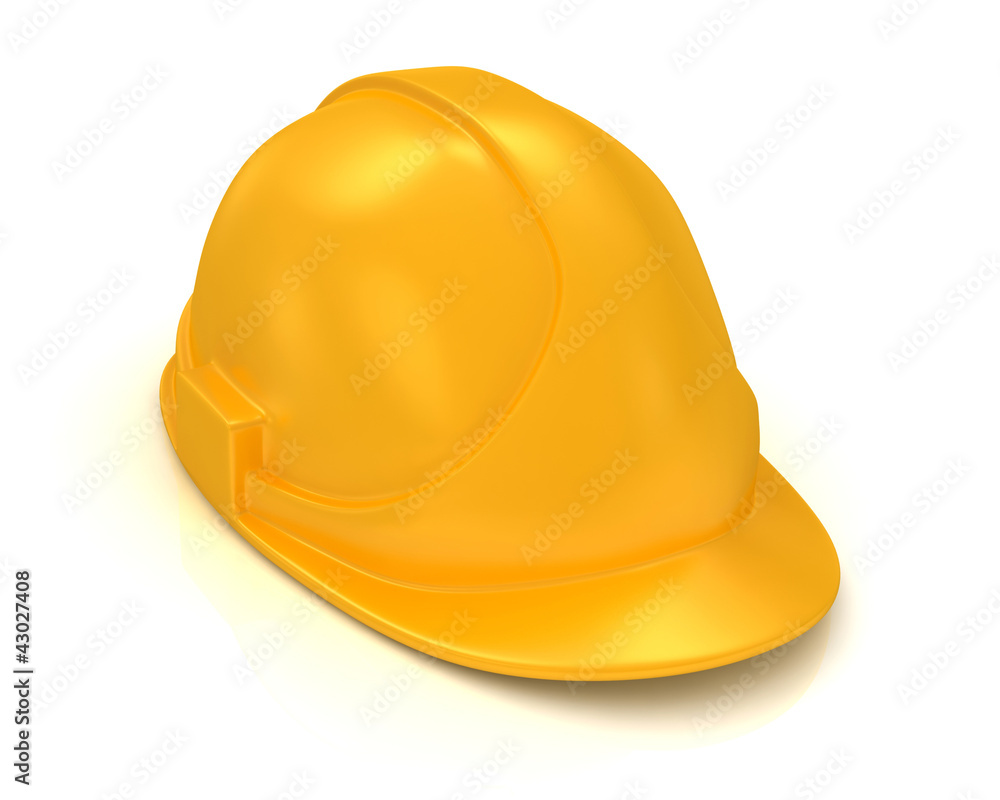 Yellow hard hat isolated on white Yellow hard hat isolated on white