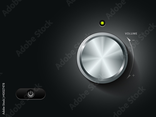 Volume Knob Control, vector illustration