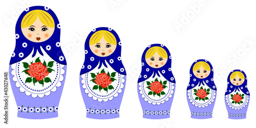 Traditional matryoschka dolls photo