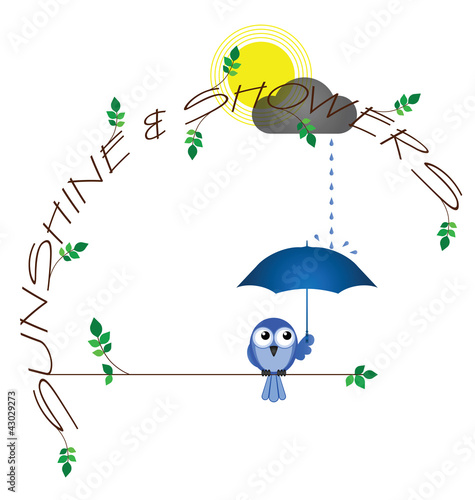 Sunshine and showers twig text