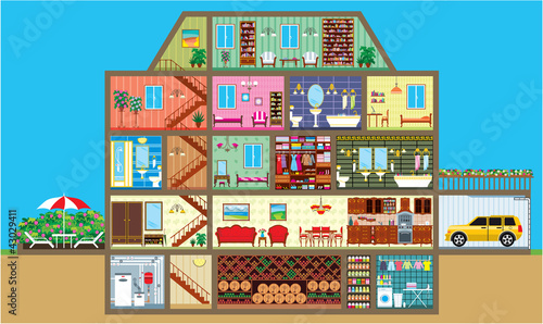 House in a cut