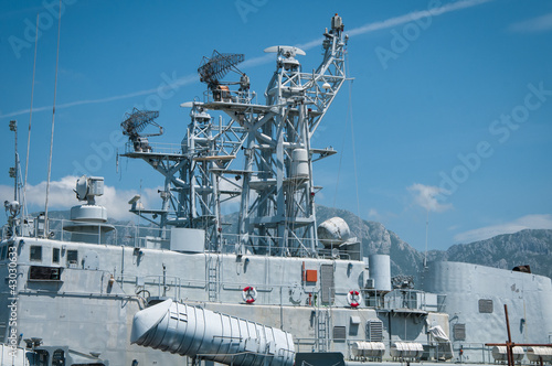 communications tower modern warship © zorandim75