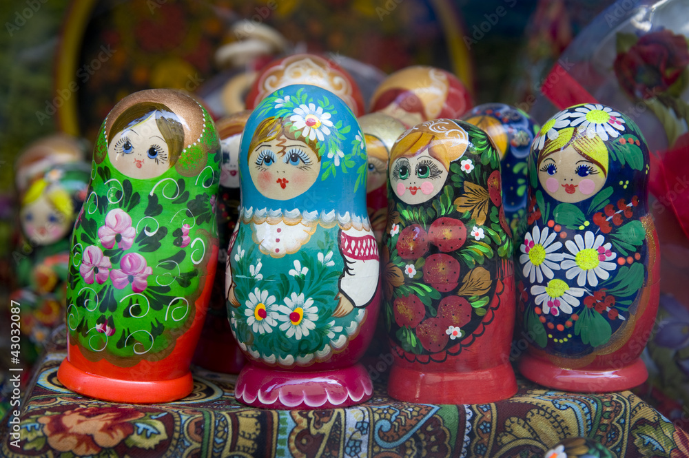 babushka or matrioshka russian dolls