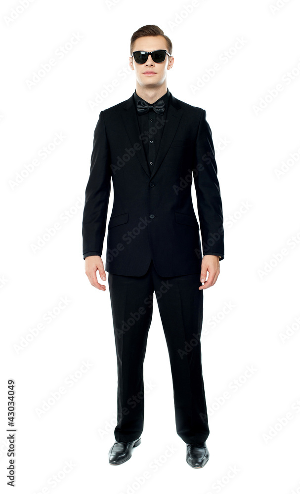 Full length portrait of young man wearing goggles Full length portrait of young man wearing goggles