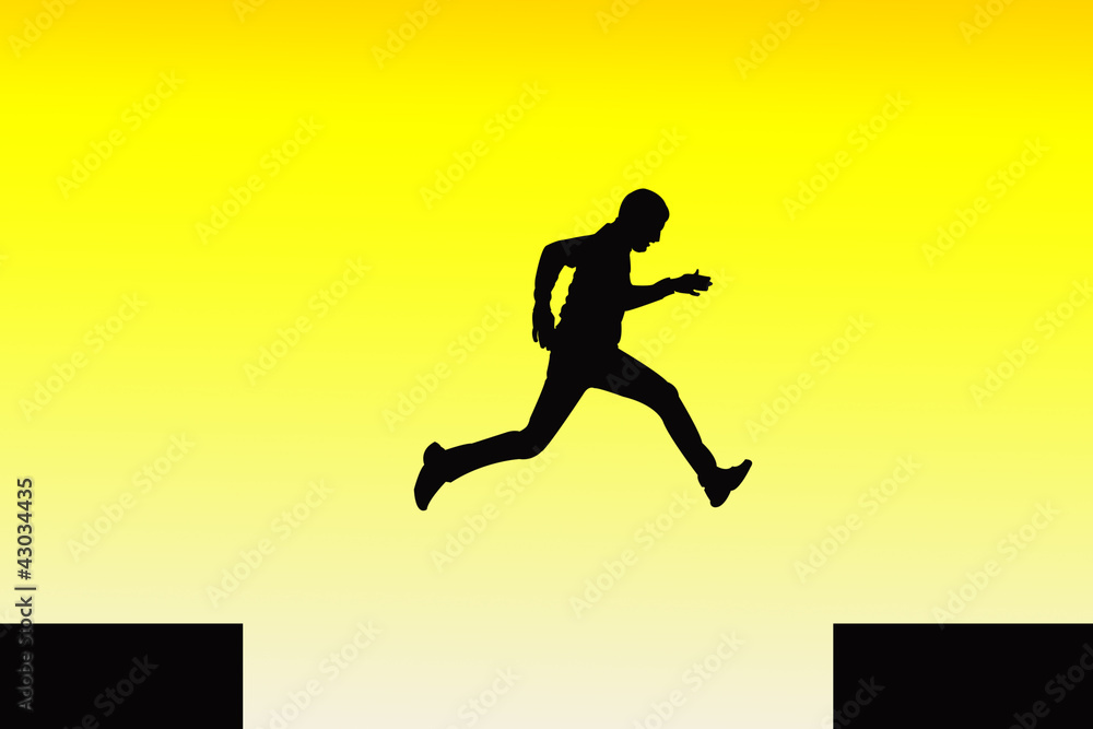 © harishmarnad - silhouette of a jumping man from one place to another