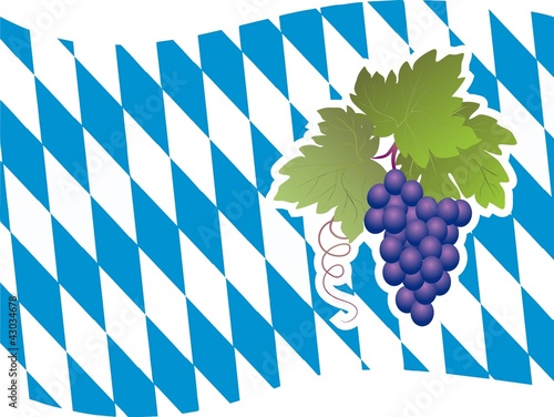 Wein auf bayerischer Flagge