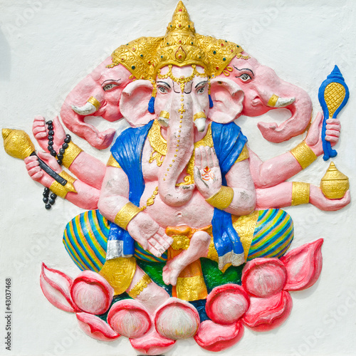 God of success 29 of 32 posture. Indian or Hindu God Ganesha ava photo