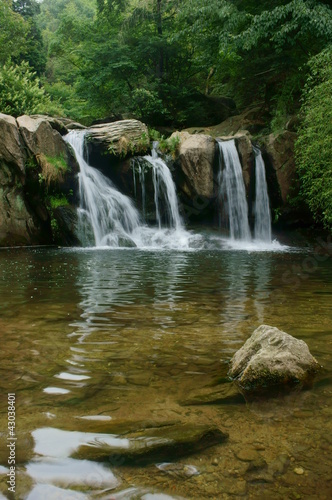 Deep forest waterfall