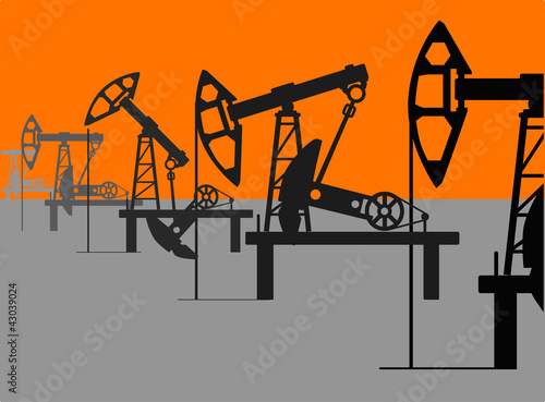 Oil units at work in perspective.