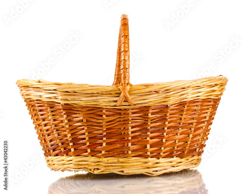 empty basket isolated on white