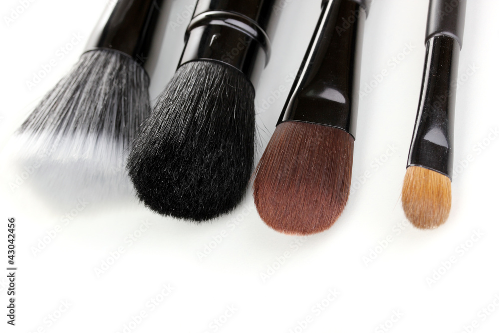 Cosmetic brushes isolated on white Cosmetic brushes isolated on white