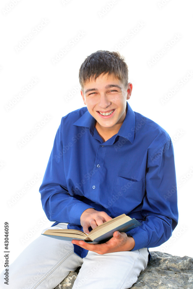 happy teenager with book happy teenager with book