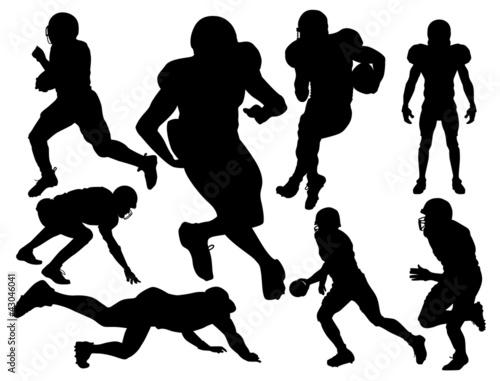 american football players silhouette