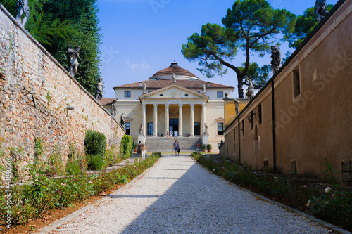 Facade of a villa, Villa Rotunda, Vicenza, Veneto, Italy photo