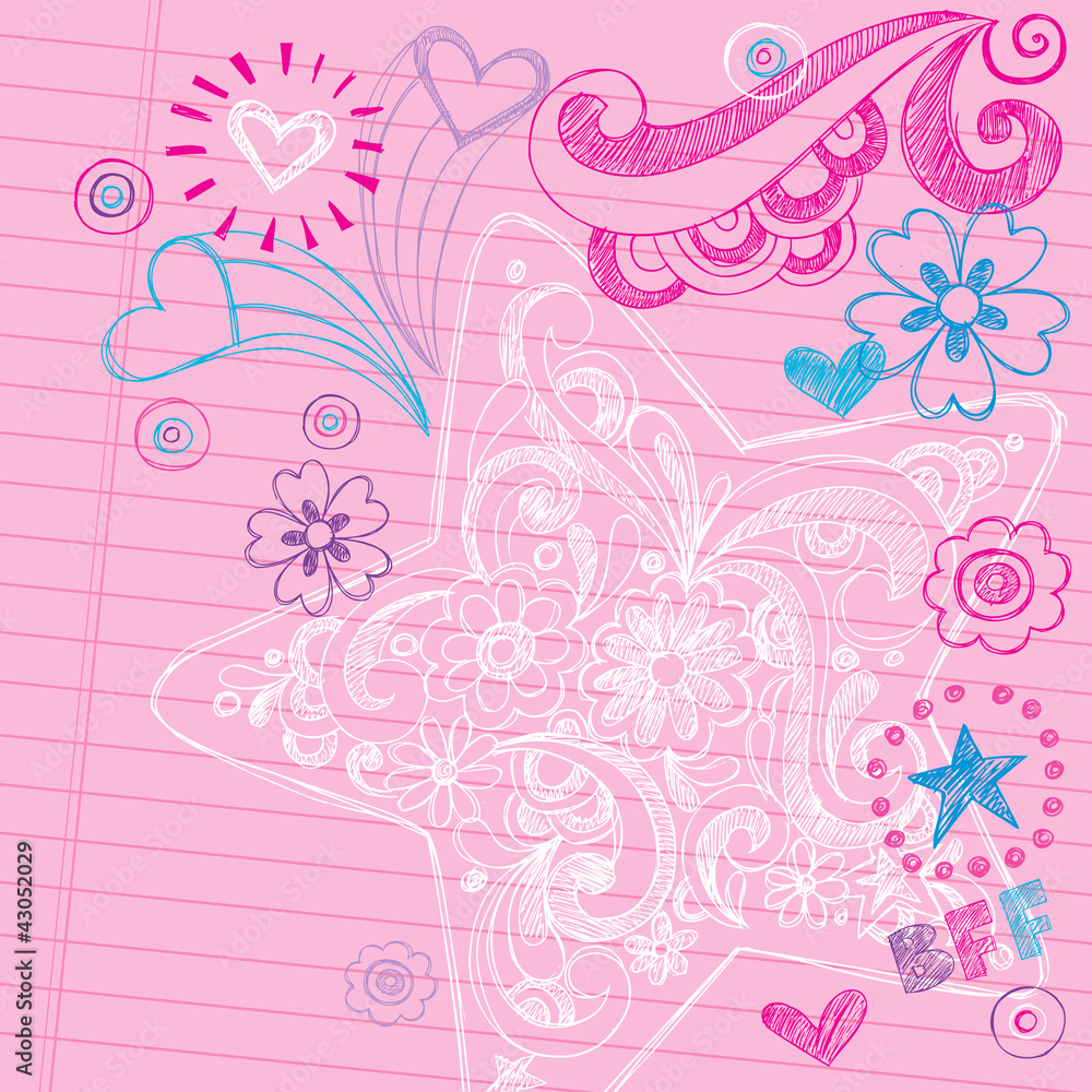 Star Sketchy Notebook Doodles Vector Design Elements Star Sketchy Notebook Doodles Vector Design Elements