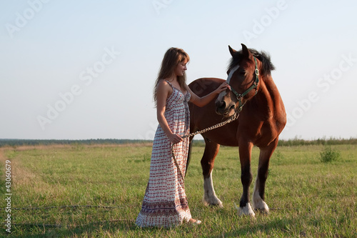 woman with her horse