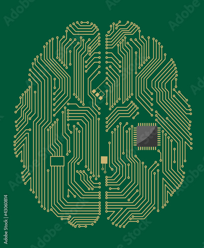 Motherboard brain with computer chip