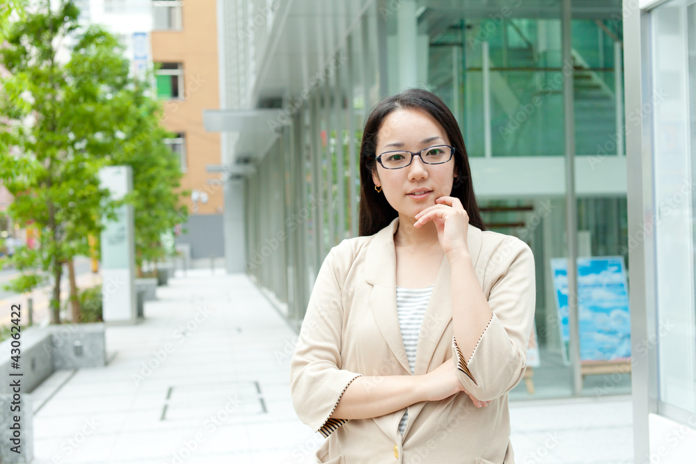 Beautiful business woman outdoor. Portrait of asian. Beautiful business woman outdoor. Portrait of asian.