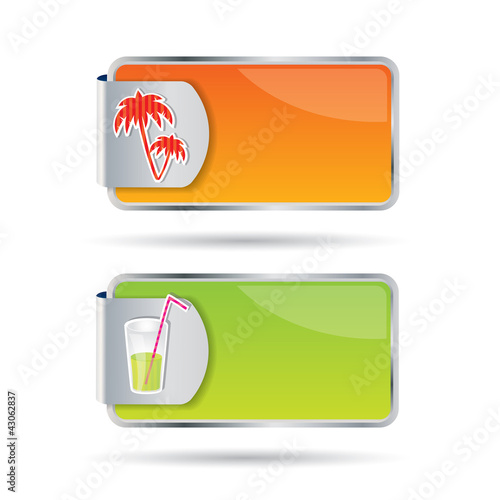 Summer vector buttons