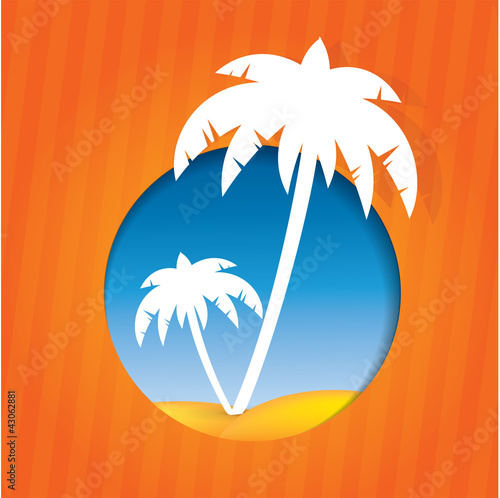 Fun tropical, summer vector background