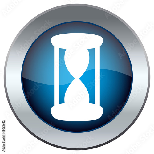 button with the image of an hourglass
