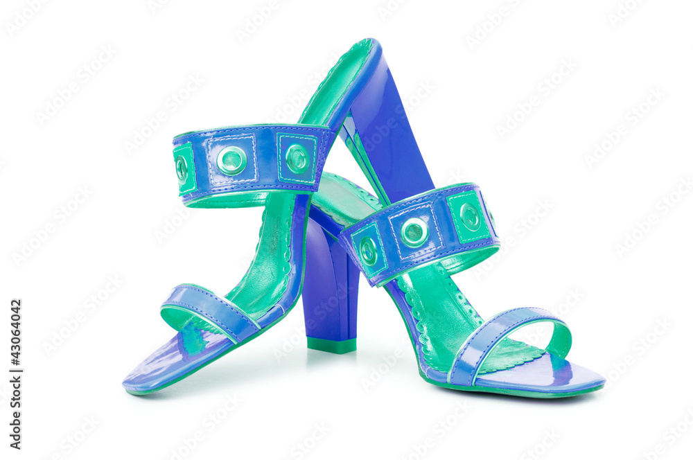 Female shoes on white background Female shoes on white background