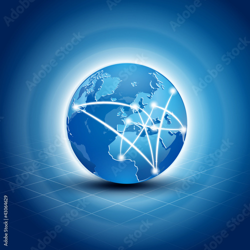 planète, réseau/connexion/partage