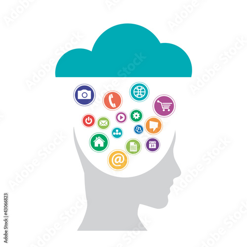 Cloud computing and mobility concept # Vector
