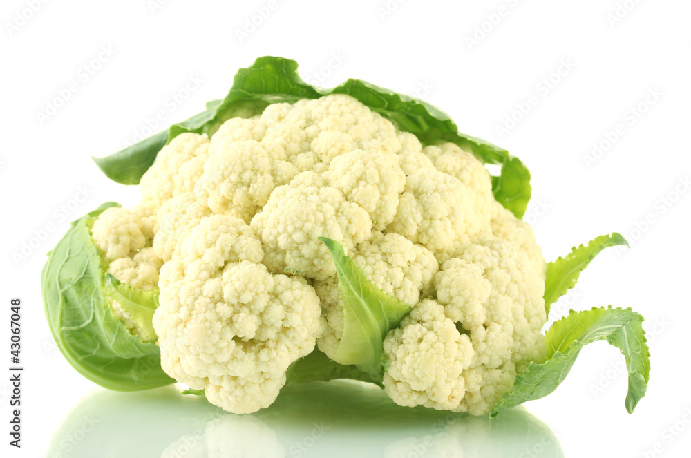 Fresh cauliflower isolated on white Fresh cauliflower isolated on white