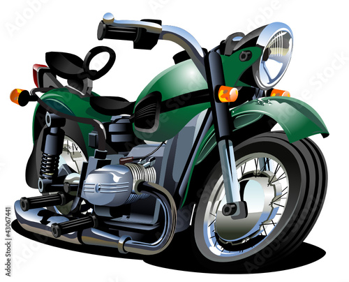 Vector Cartoon Motorcycle