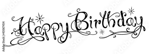Geburtstag, Schriftlogo, Schrift, Logo, birthday