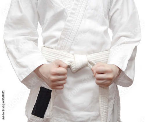 Kimono and a white belt