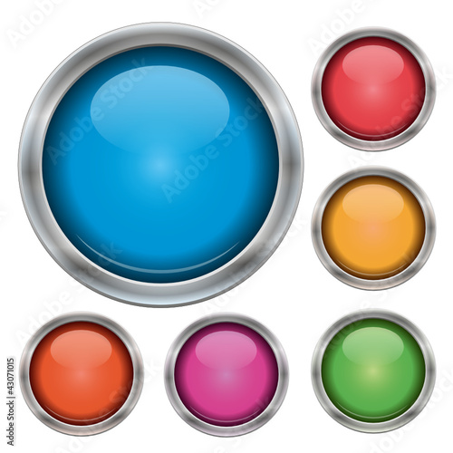 glossy button-set